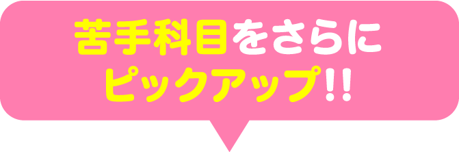 苦手科目をさらにピックアップ!!
