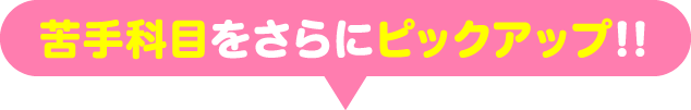 苦手科目をさらにピックアップ!!