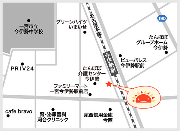 サンライズキッズ保育園 今伊勢園 周辺地図