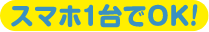 スマホ１台でOK!