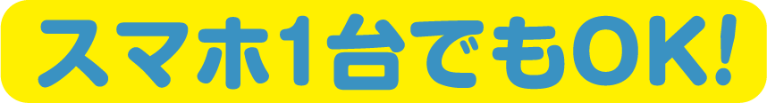 スマホ１台でOK!
